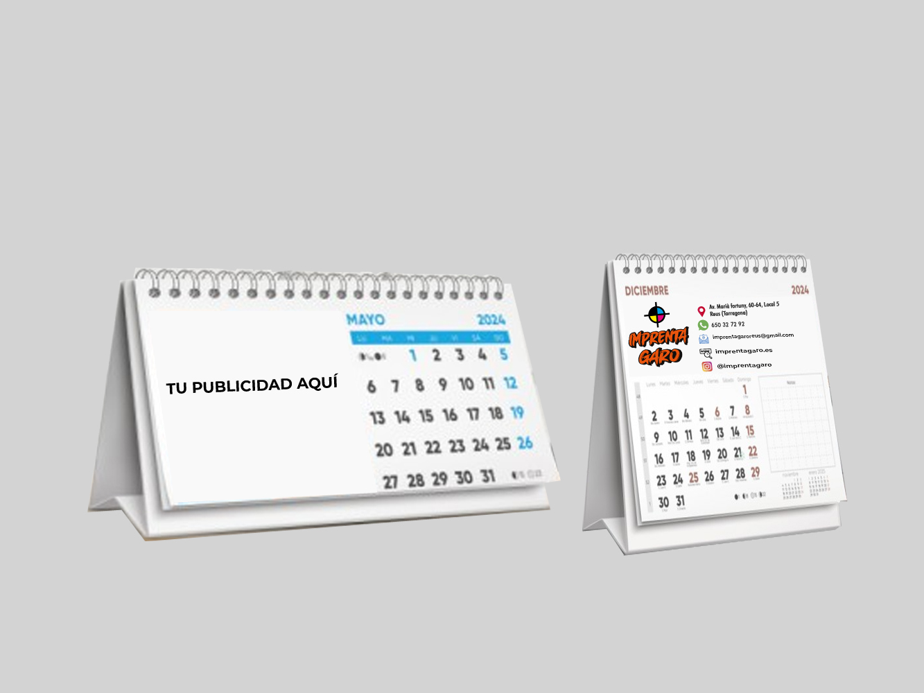 CALENDARIOS DE MESA WIRE-O