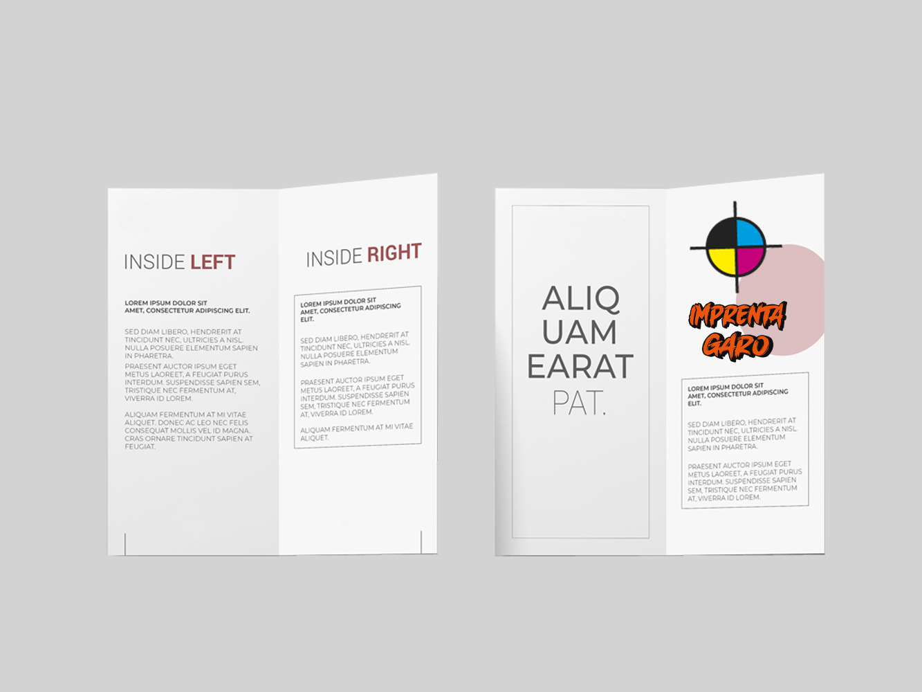 FLYERS PLEGADOS EN DÍPTICO