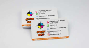 TARJETAS DE VISITA CON CANTOS REDONDOS